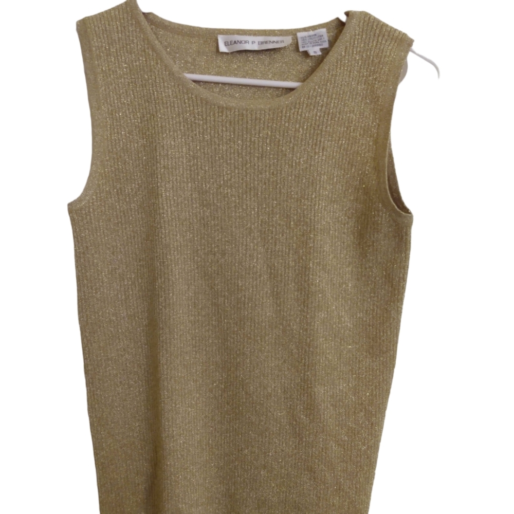 ELEANOR P BRENNER GOLD BLOUSE S